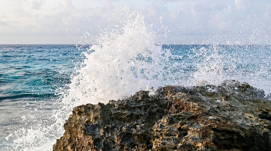 A beach in Cancun on the Caribbean coast of Mexico
