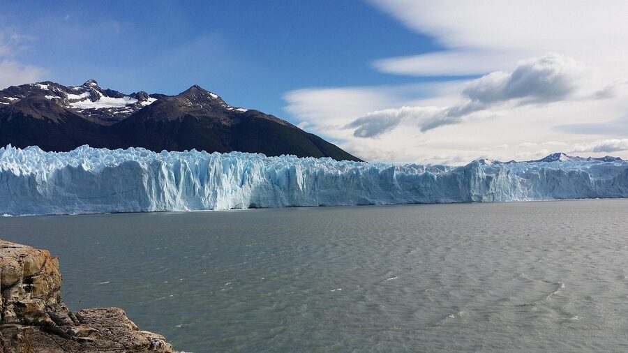 A glacier in the andes near El Calafate, Argentina