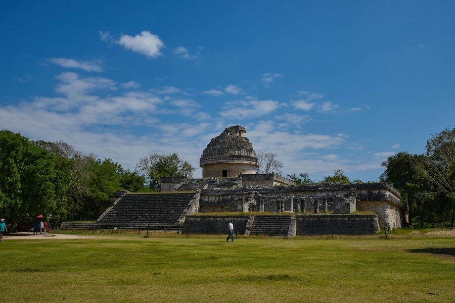 The El Caracol observatory at Chichen Itza, a circular Mayan structure