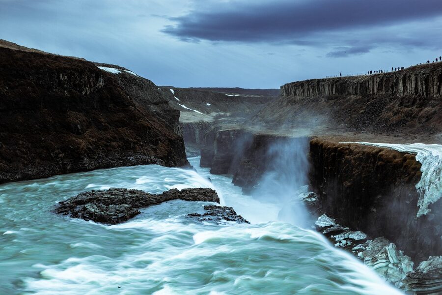 The Gullfoss waterfall on the Golden Circle, Iceland