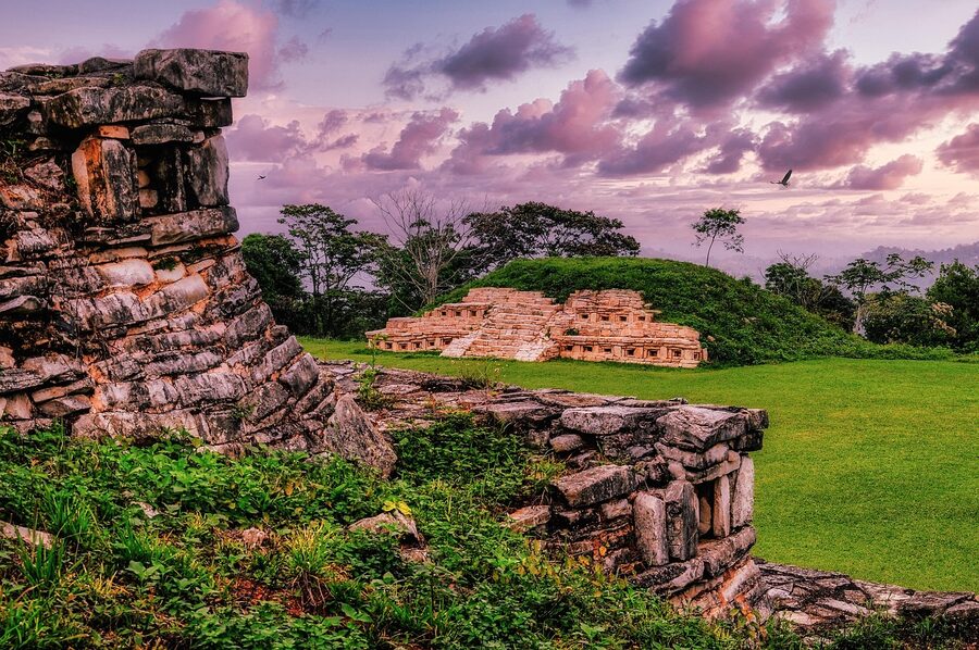 Mayan archaeological ruins in Mexico