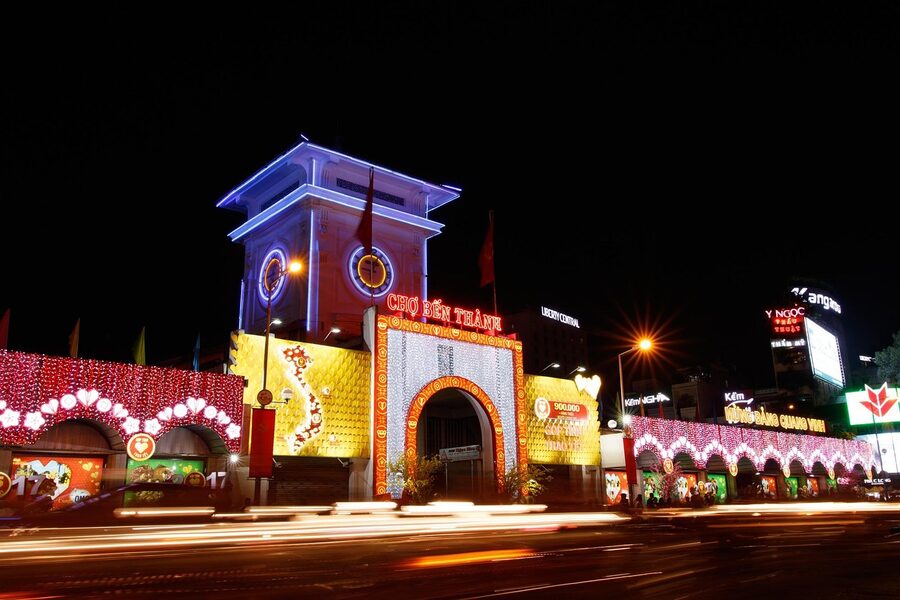 The Ben Thanh Market in Saigon (Ho Chi Minh City), Vietnam