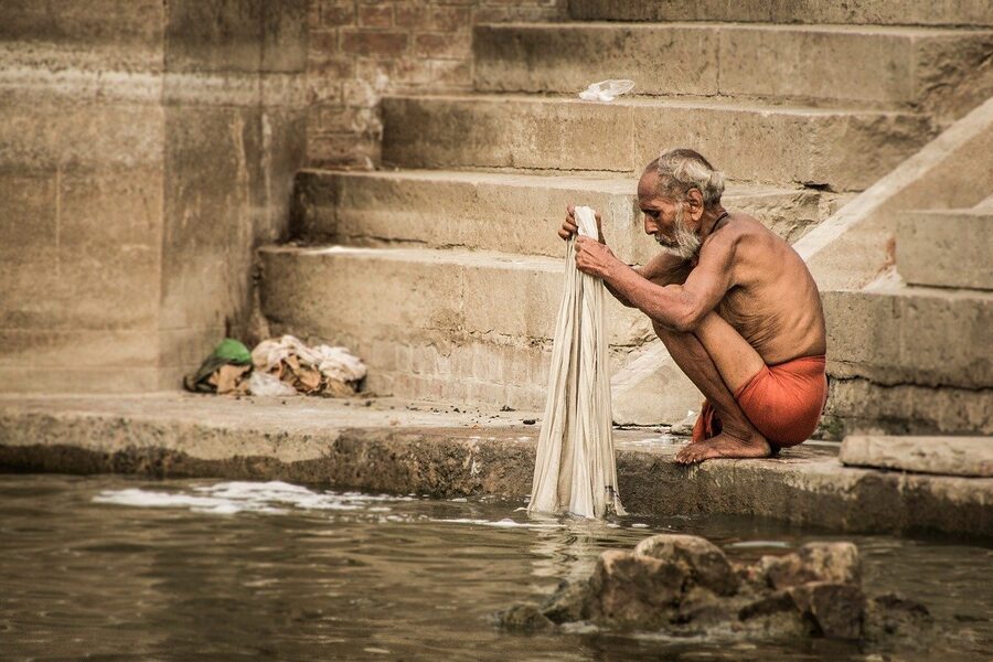 Boats on the Ganges at Varanasi, India