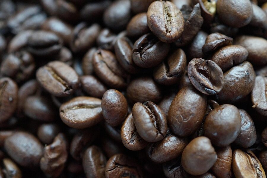 Roasted Vietnamese robusta coffee beans